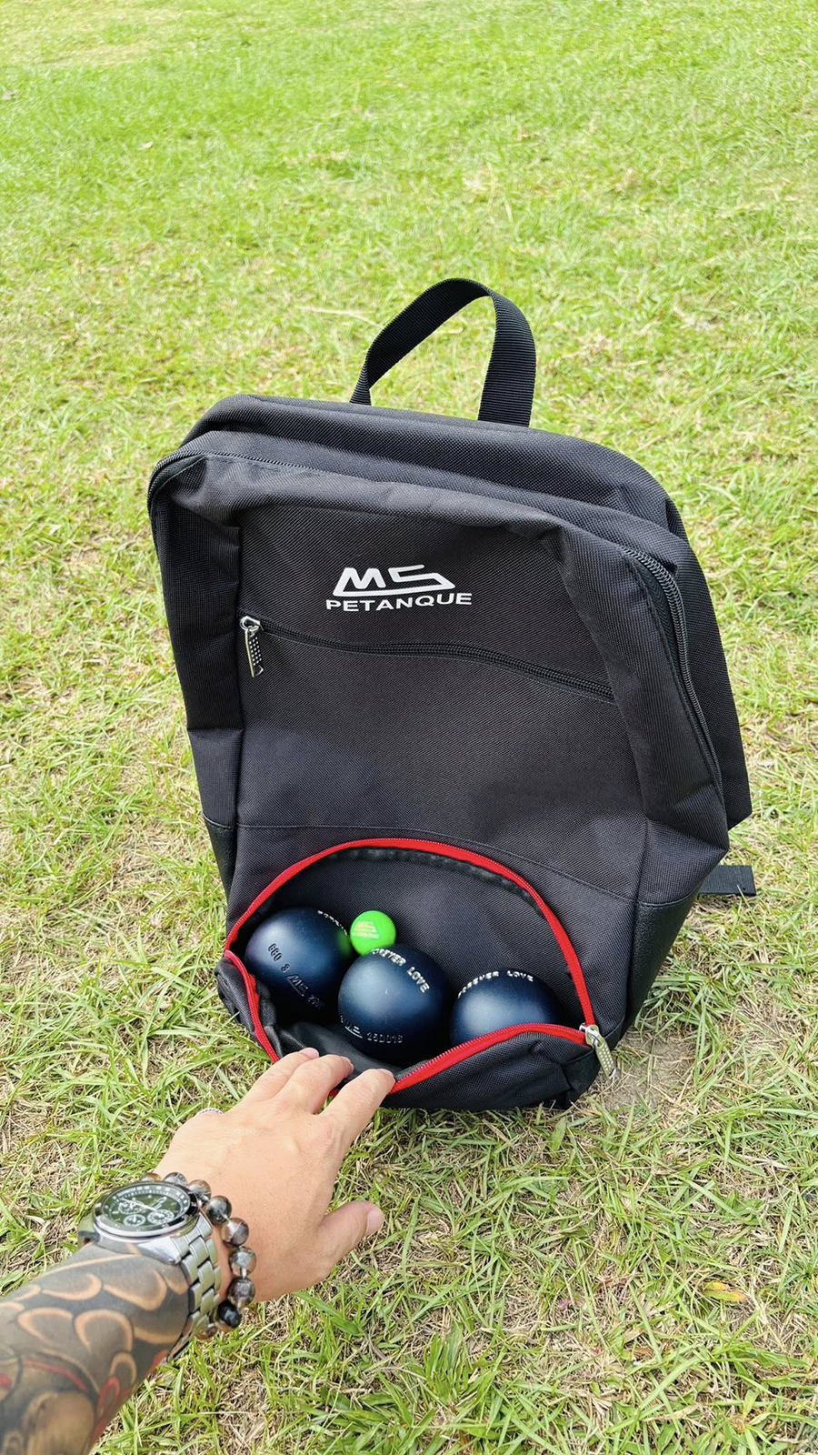 Master inox 法式滾球 藍鈦&球袋包